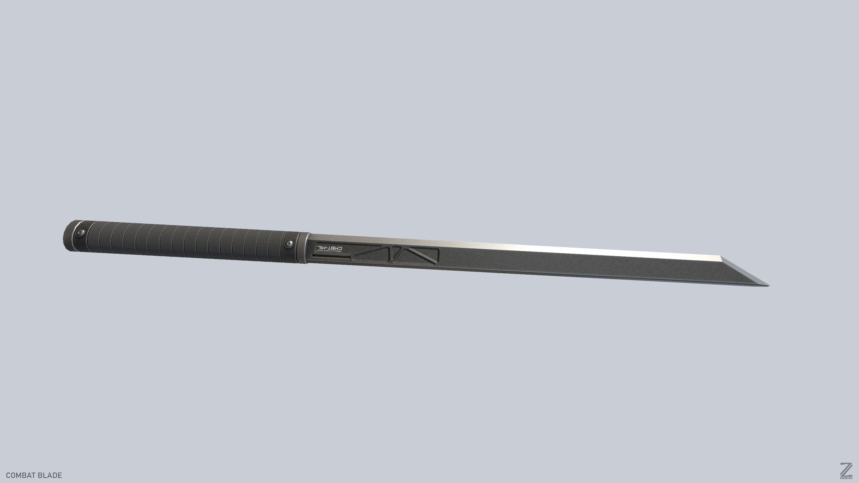 Combat blade Low-poly 3D model_2