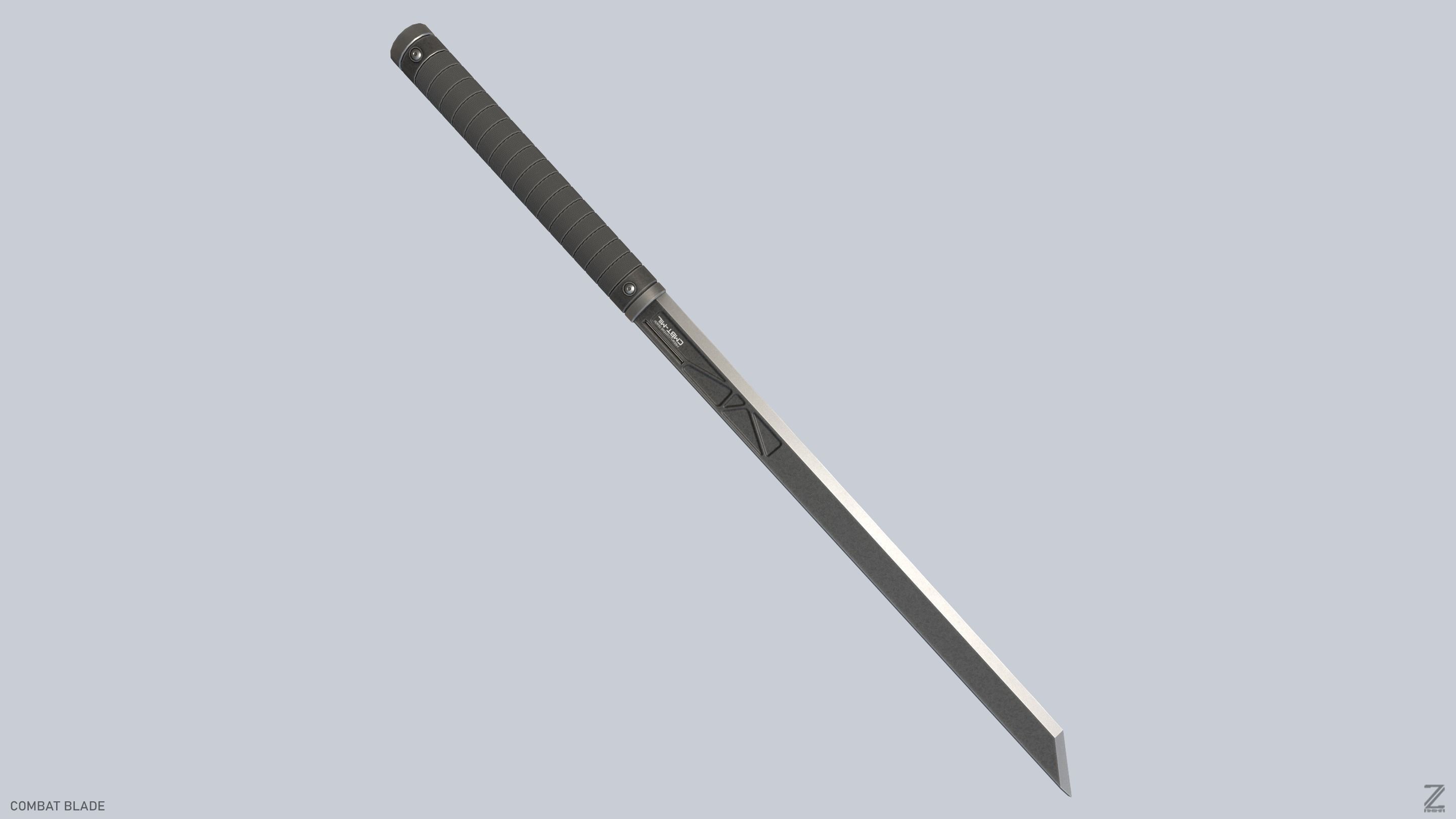 Combat blade Low-poly 3D model_8