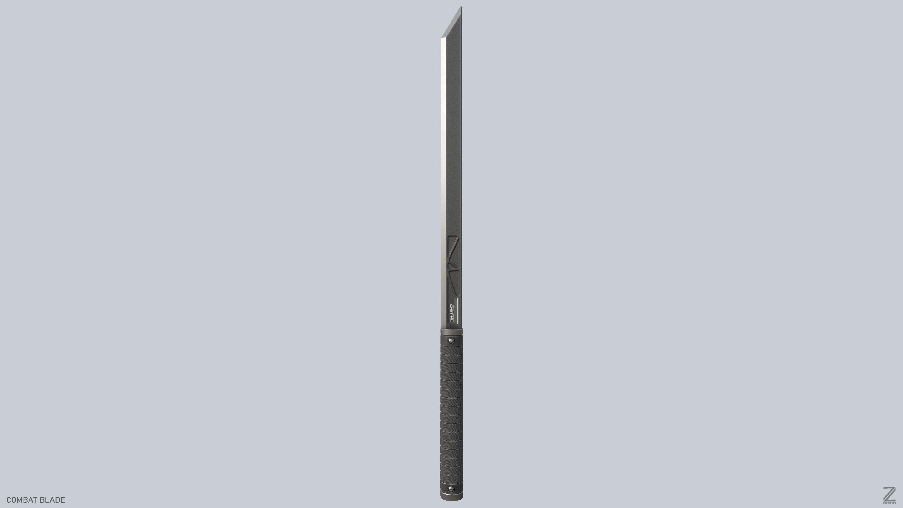 Combat blade Low-poly 3D model_5