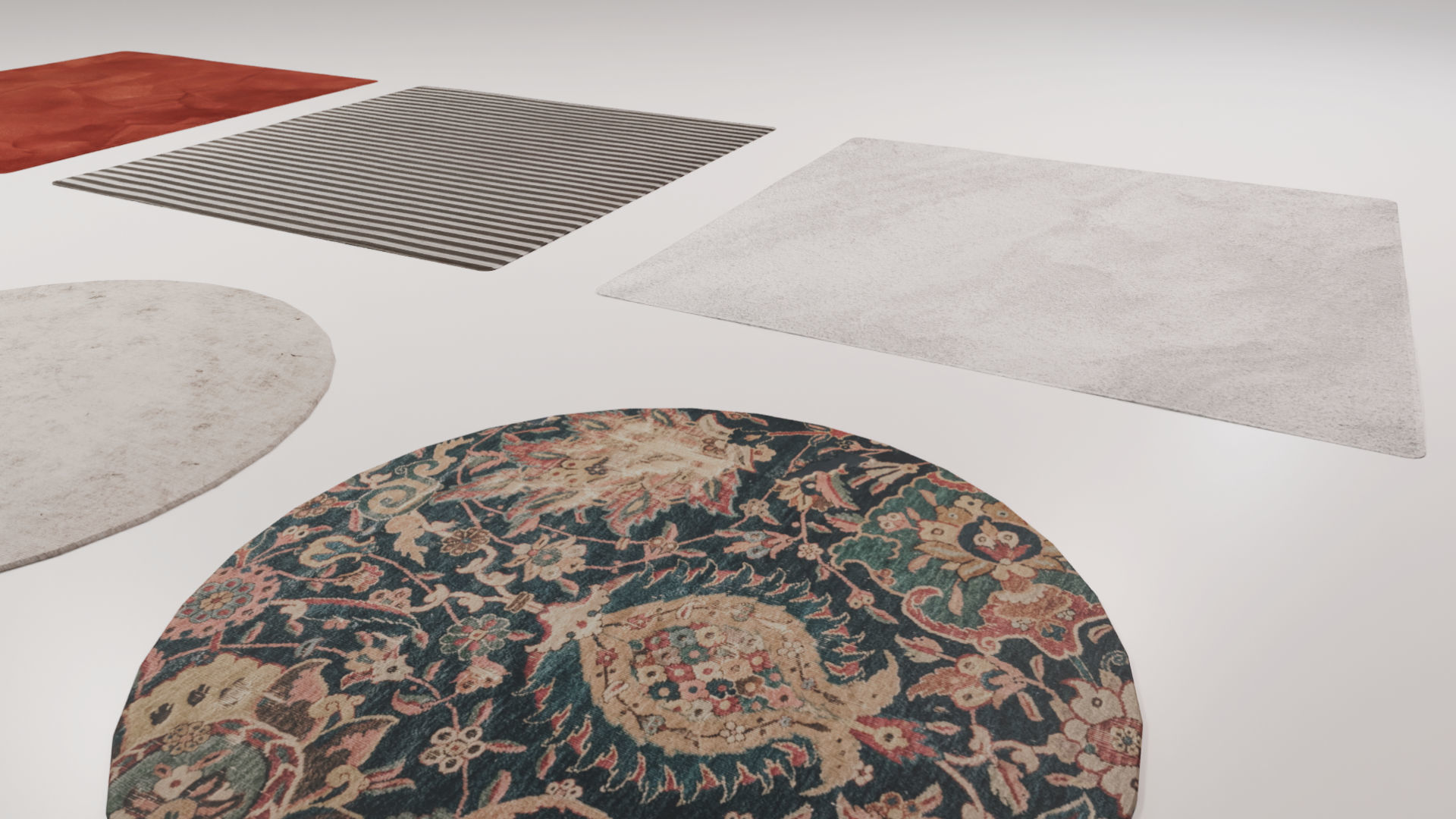 Shapespark low poly rugs kit - Free low-poly 3D model_1