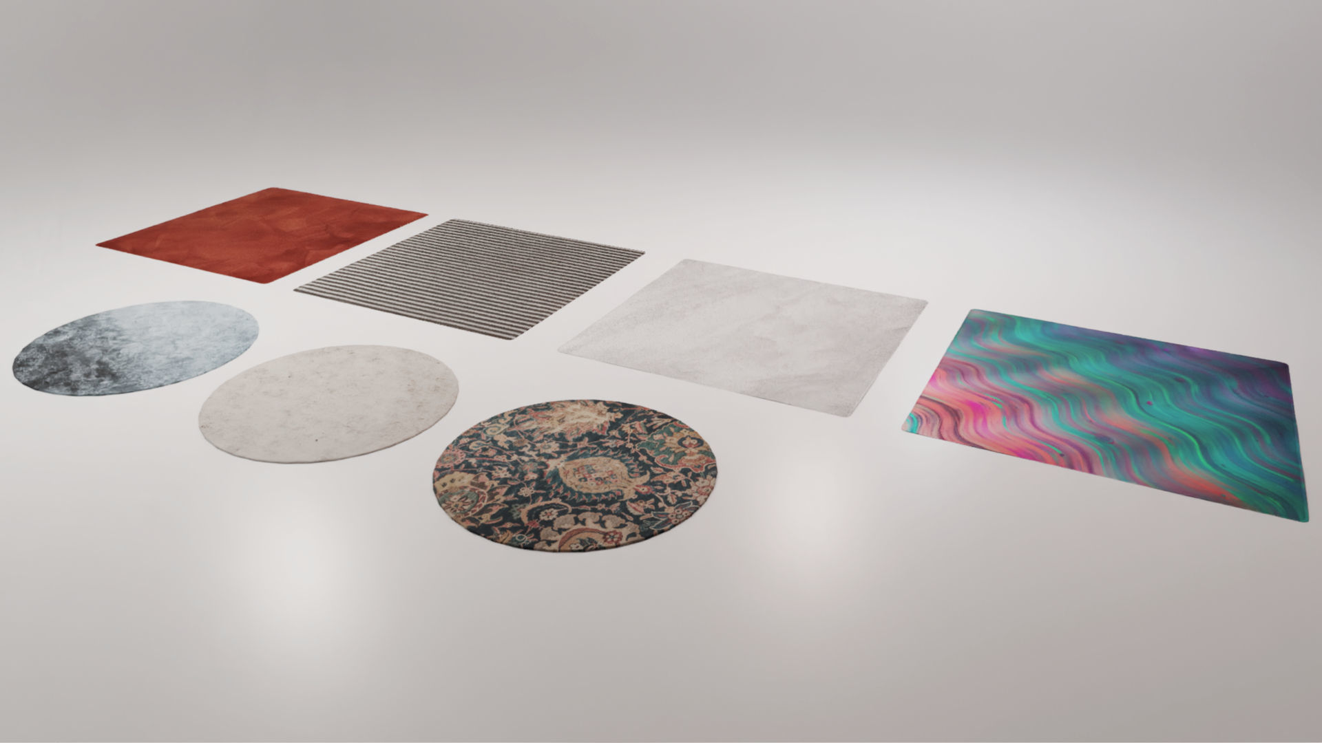 Shapespark low poly rugs kit - Free low-poly 3D model_2