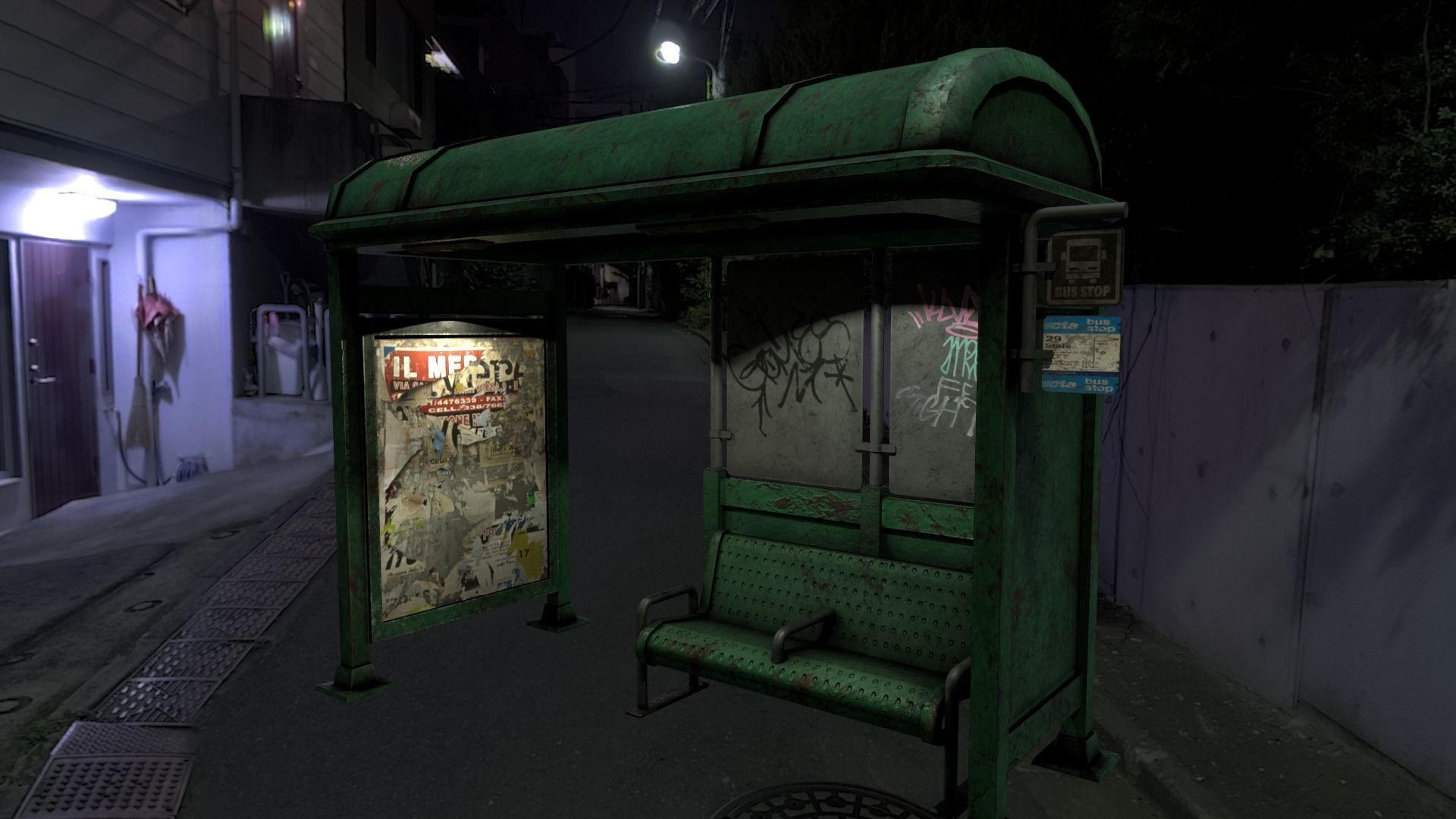 BusStop Station 3D model_4