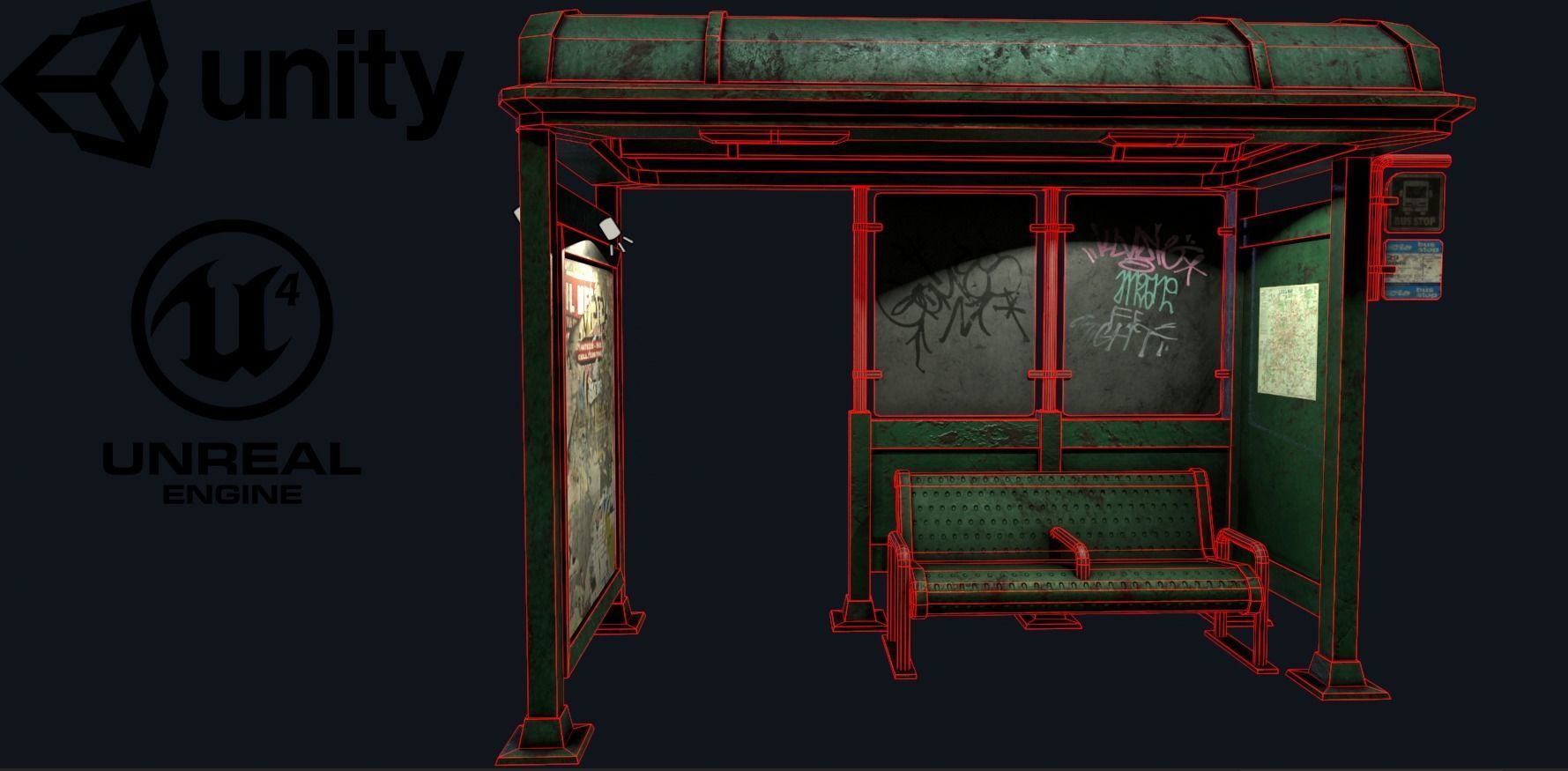 BusStop Station 3D model_6