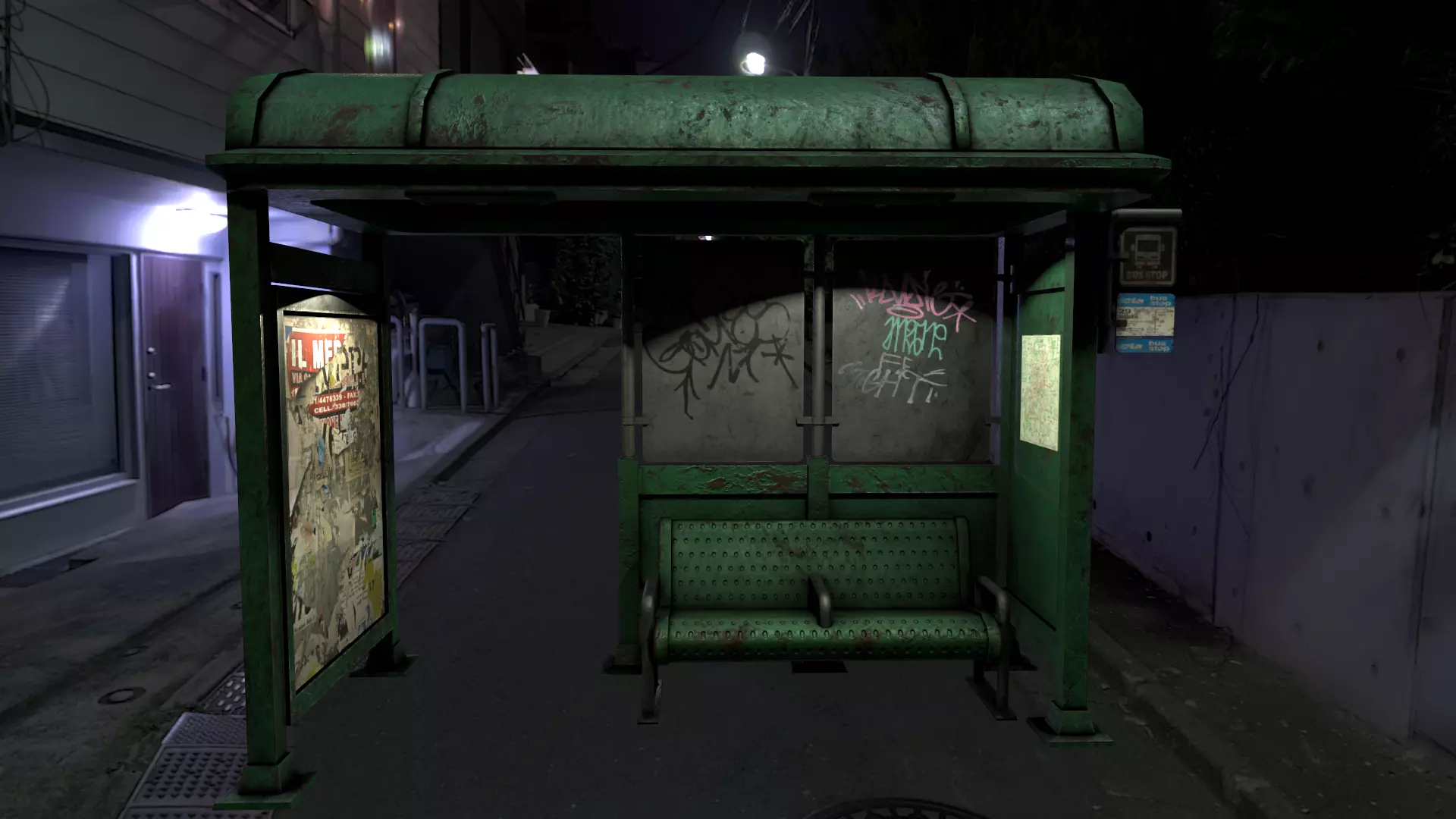 BusStop Station 3D model_0