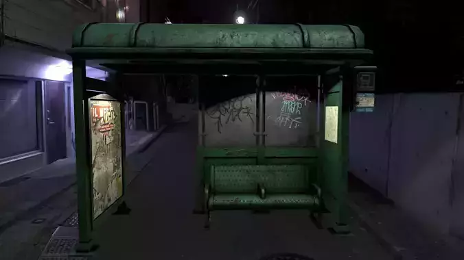 BusStop Station 3D model BusStop Station 3D model