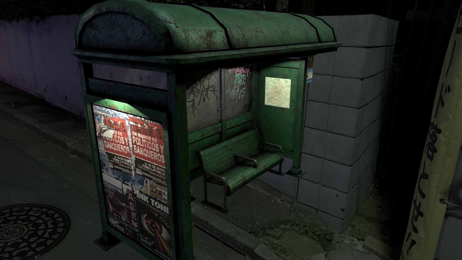 BusStop Station 3D model_2