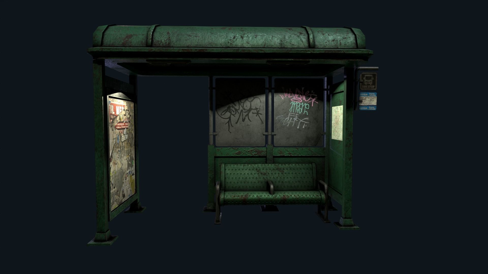 BusStop Station 3D model_5