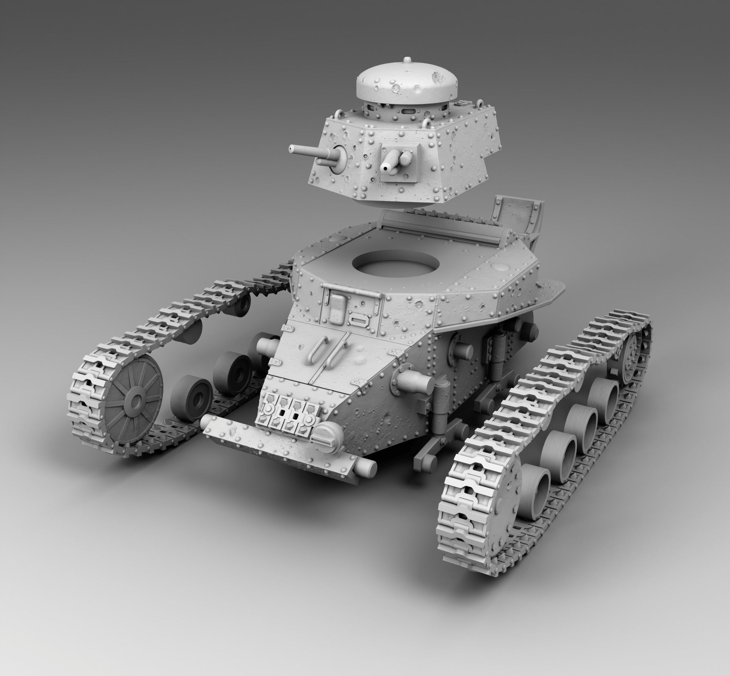 USSR tank T-18 3D print model_3