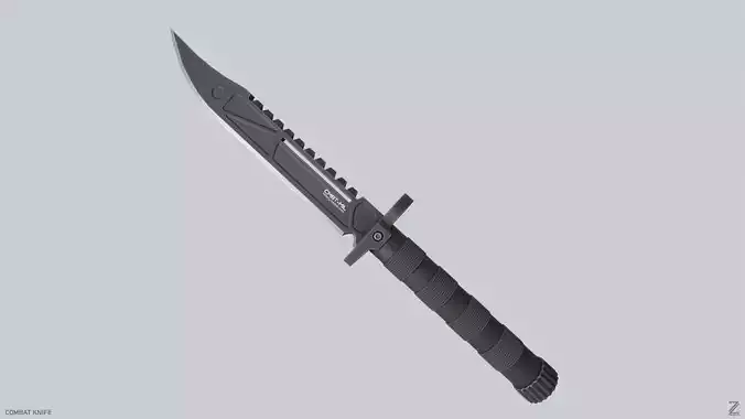 Combat knife Low-poly 3D model
