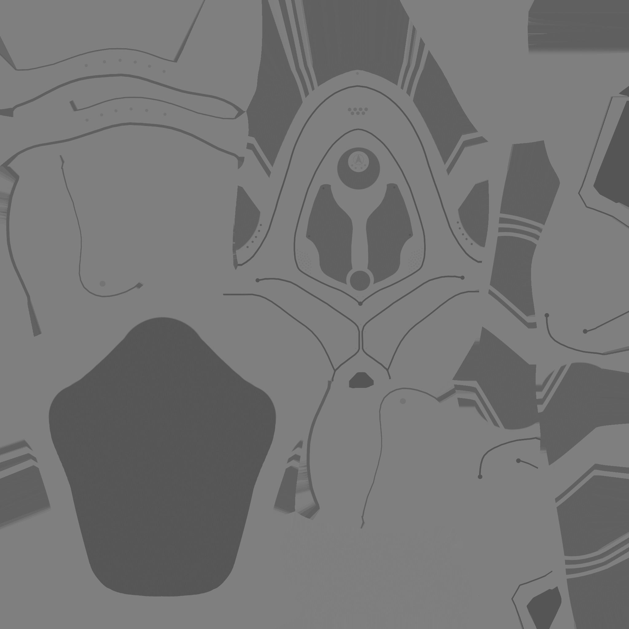 SciFi Backpack H01 Dark Metal - Fashion Character Design Low-poly 3D model_21