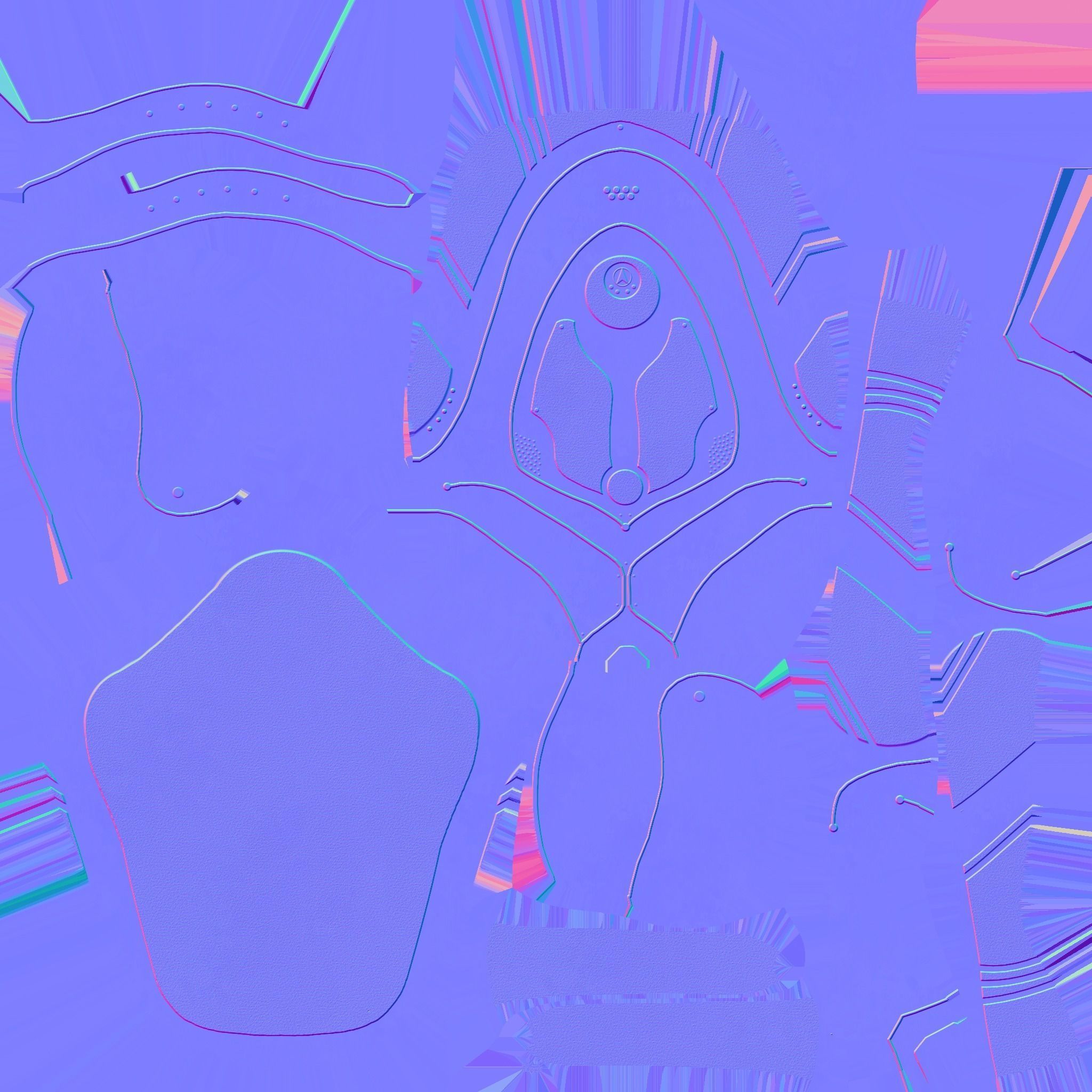 SciFi Backpack H01 Dark Metal - Fashion Character Design Low-poly 3D model_23