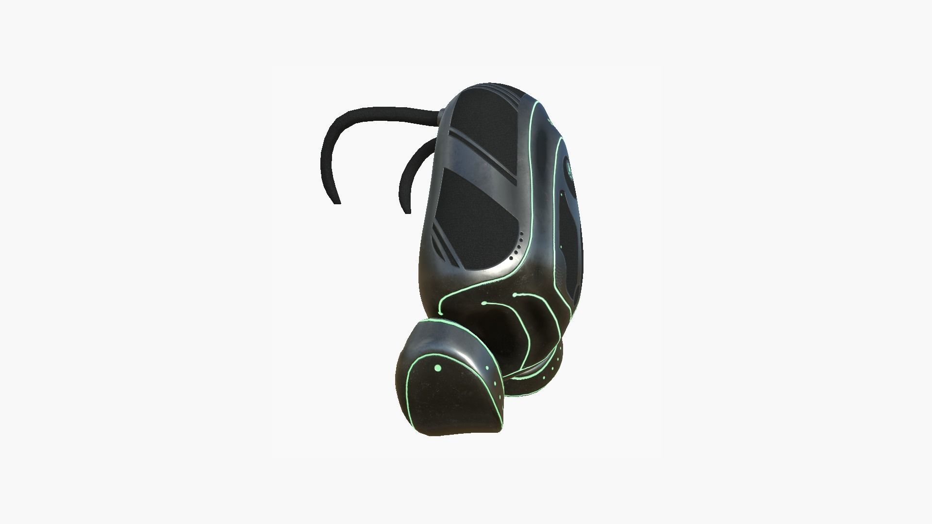 SciFi Backpack H01 Dark Metal - Fashion Character Design Low-poly 3D model_2