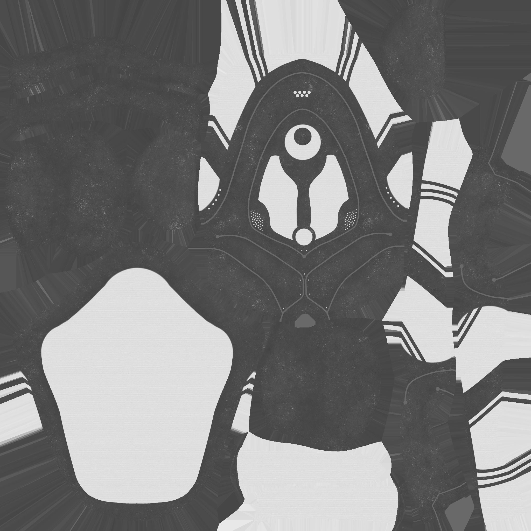 SciFi Backpack H01 Dark Metal - Fashion Character Design Low-poly 3D model_24