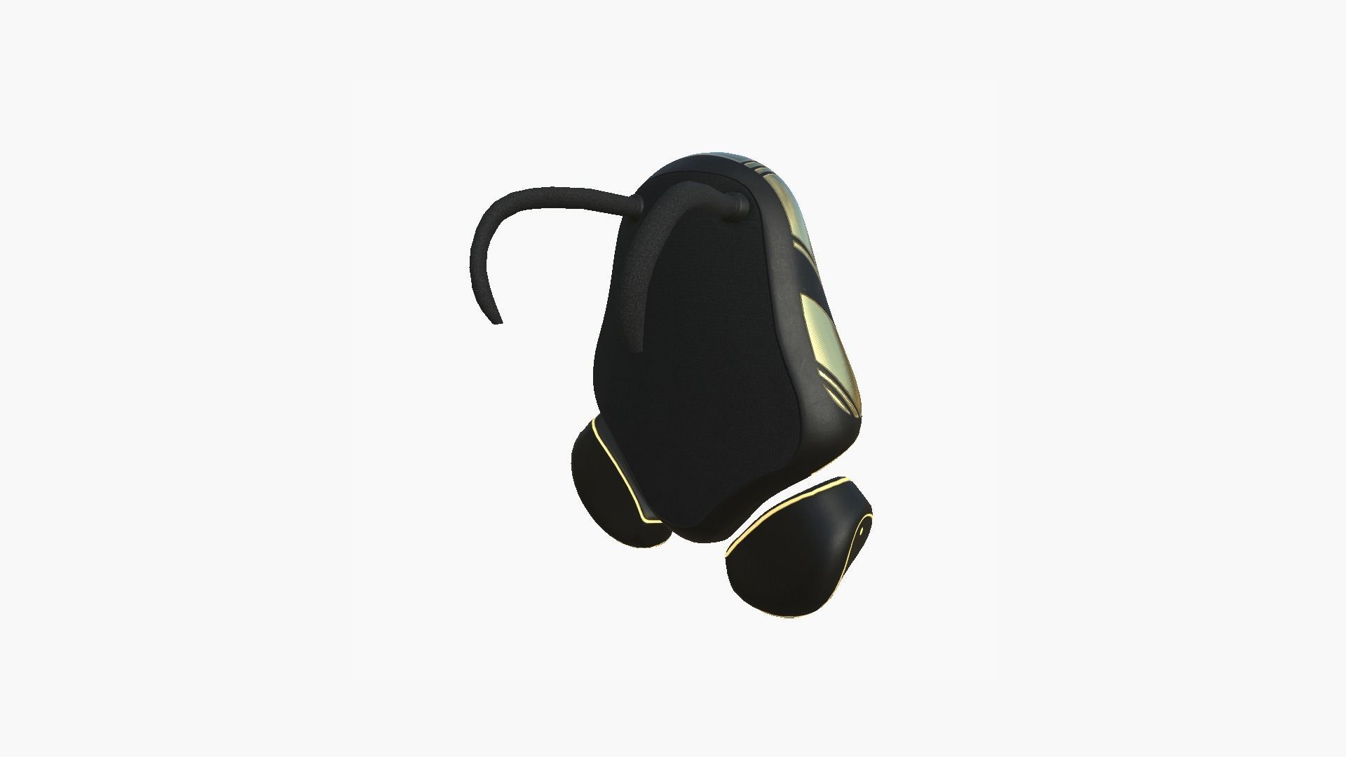 SciFi Backpack H03 Black Gold - Fashion Character Design Low-poly 3D model_3