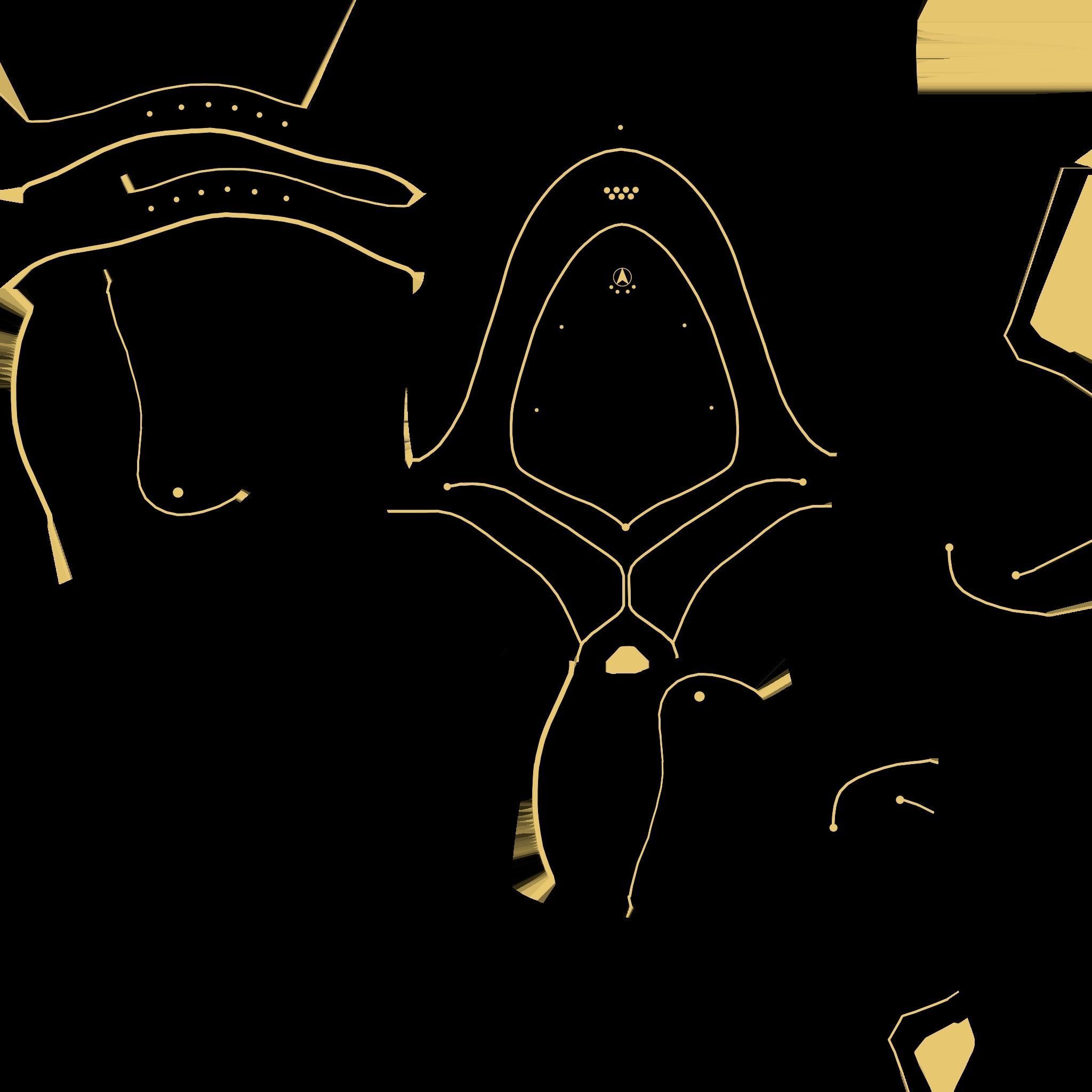 SciFi Backpack H03 Black Gold - Fashion Character Design Low-poly 3D model_20