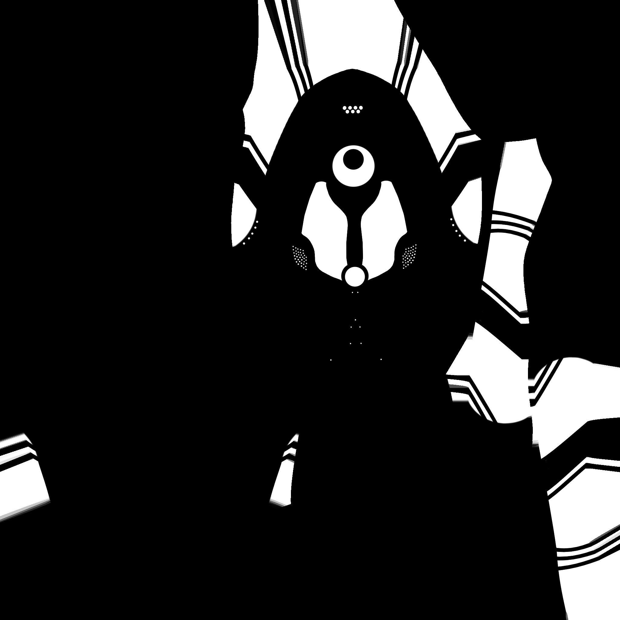 SciFi Backpack H03 Black Gold - Fashion Character Design Low-poly 3D model_22