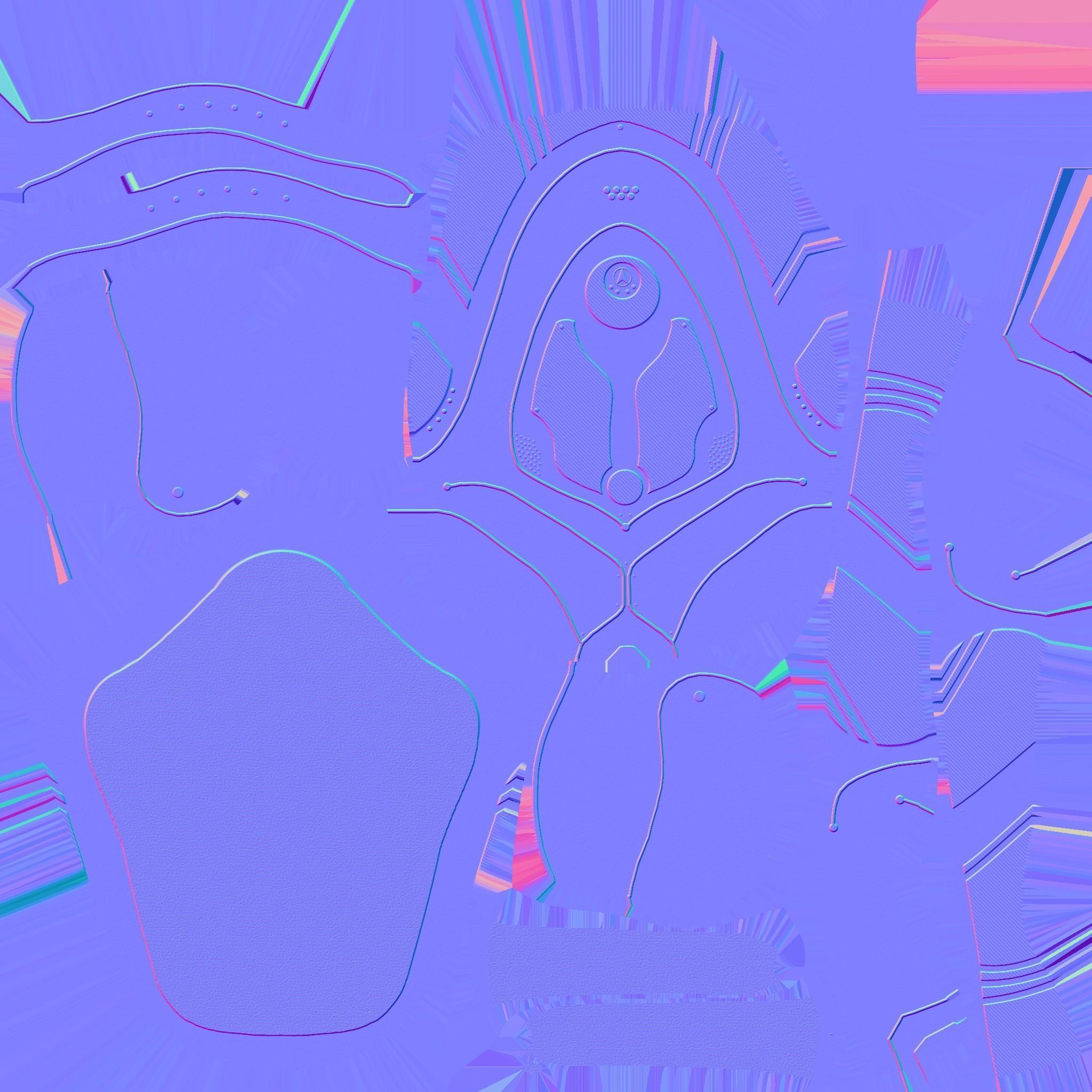 SciFi Backpack H03 Black Gold - Fashion Character Design Low-poly 3D model_23