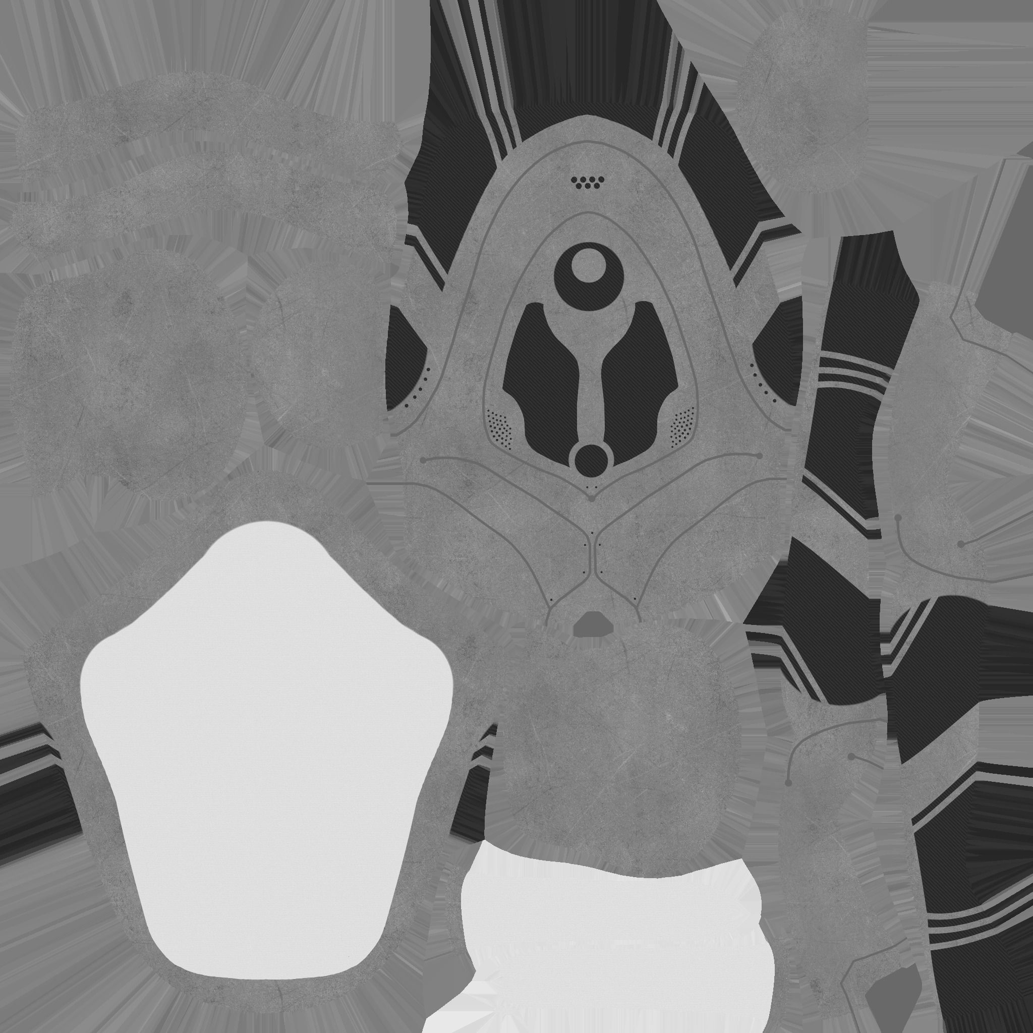 SciFi Backpack H03 Black Gold - Fashion Character Design Low-poly 3D model_24