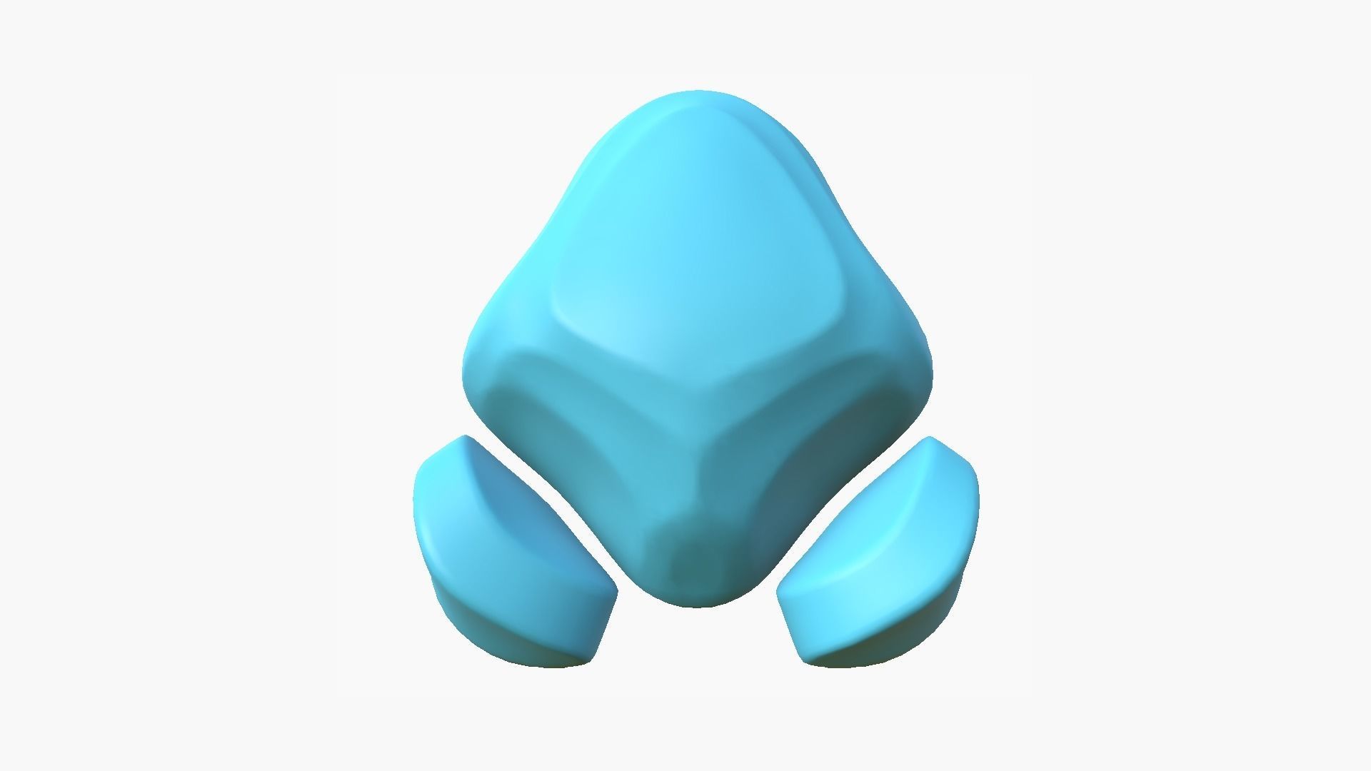 SciFi Backpack H04 White Gold - Fashion Character Design Low-poly 3D model_11