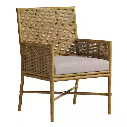 SQUARE BACK CANED ARM CHAIR by Bakerfurniture