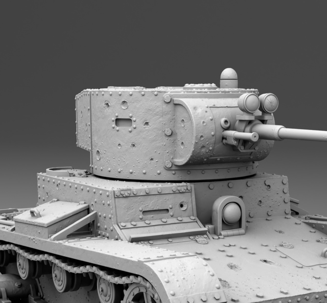 USSR tank T-26 3D print model_4