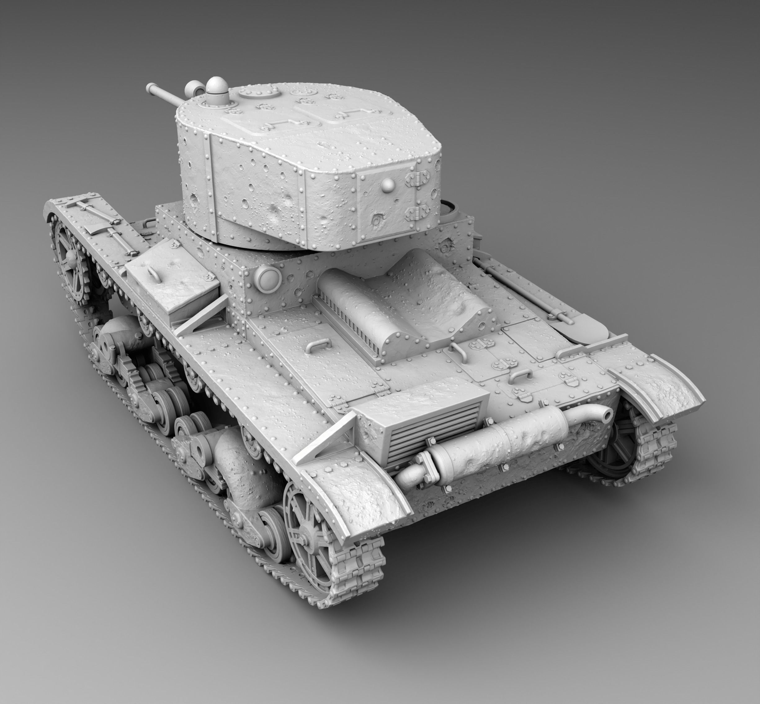 USSR tank T-26 3D print model_2