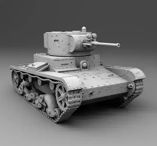 USSR tank T-26 3D print model
