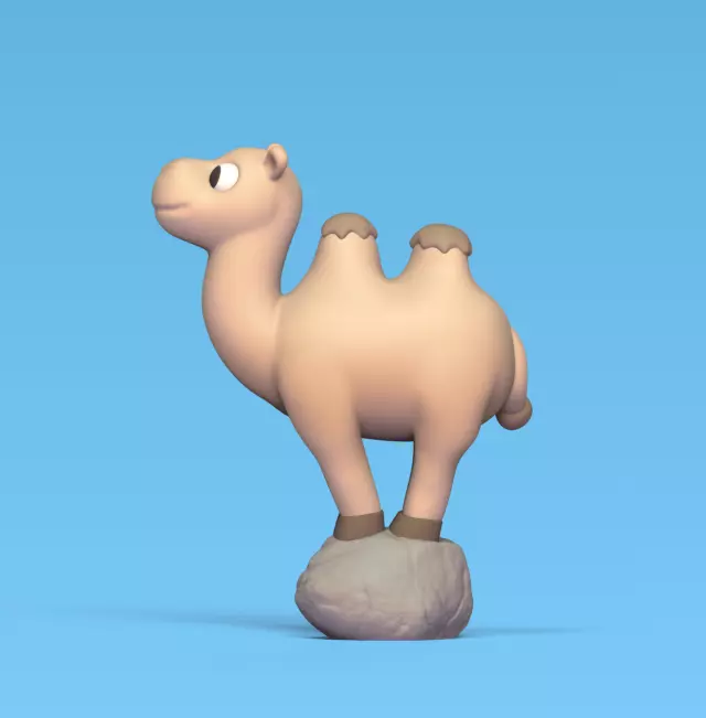 Camel on Stone 3D print model