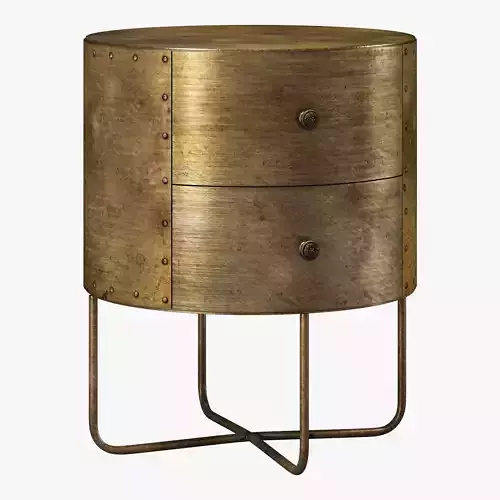 de eekhoorn glossy rond kastje metal antique brass