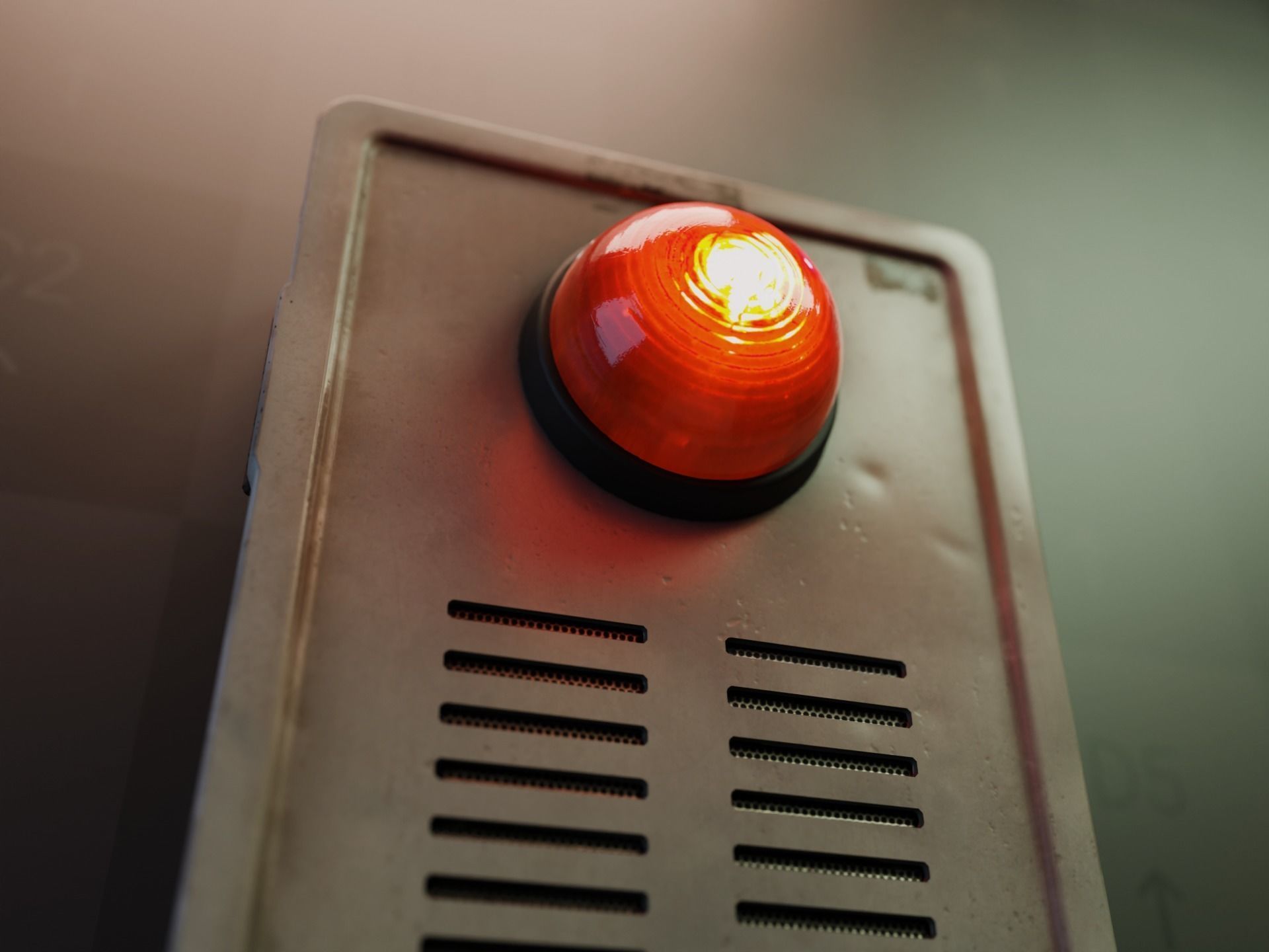 Photorealistic Taiwanese Fire Alarm Low-poly 3D model_4