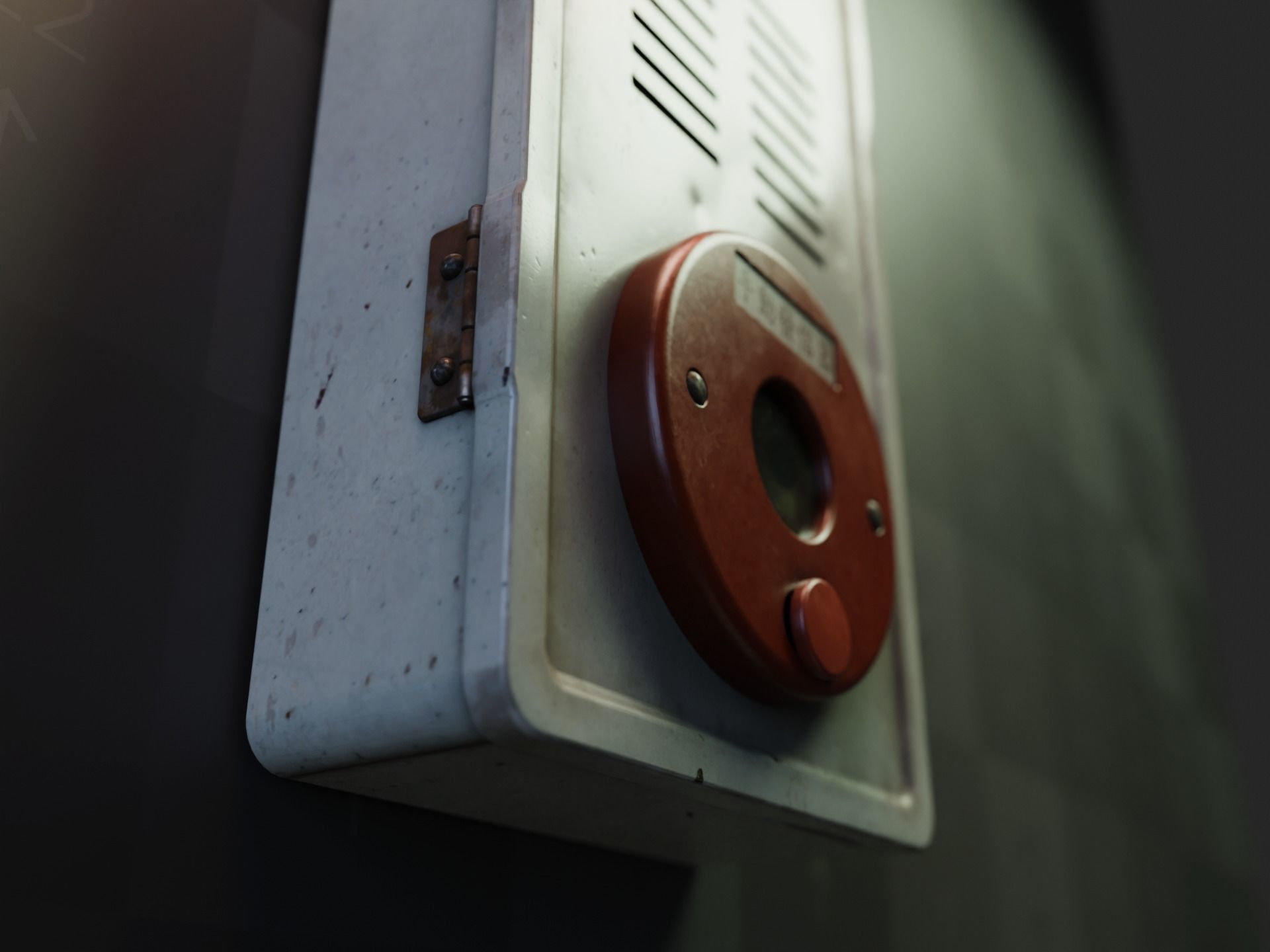 Photorealistic Taiwanese Fire Alarm Low-poly 3D model_7