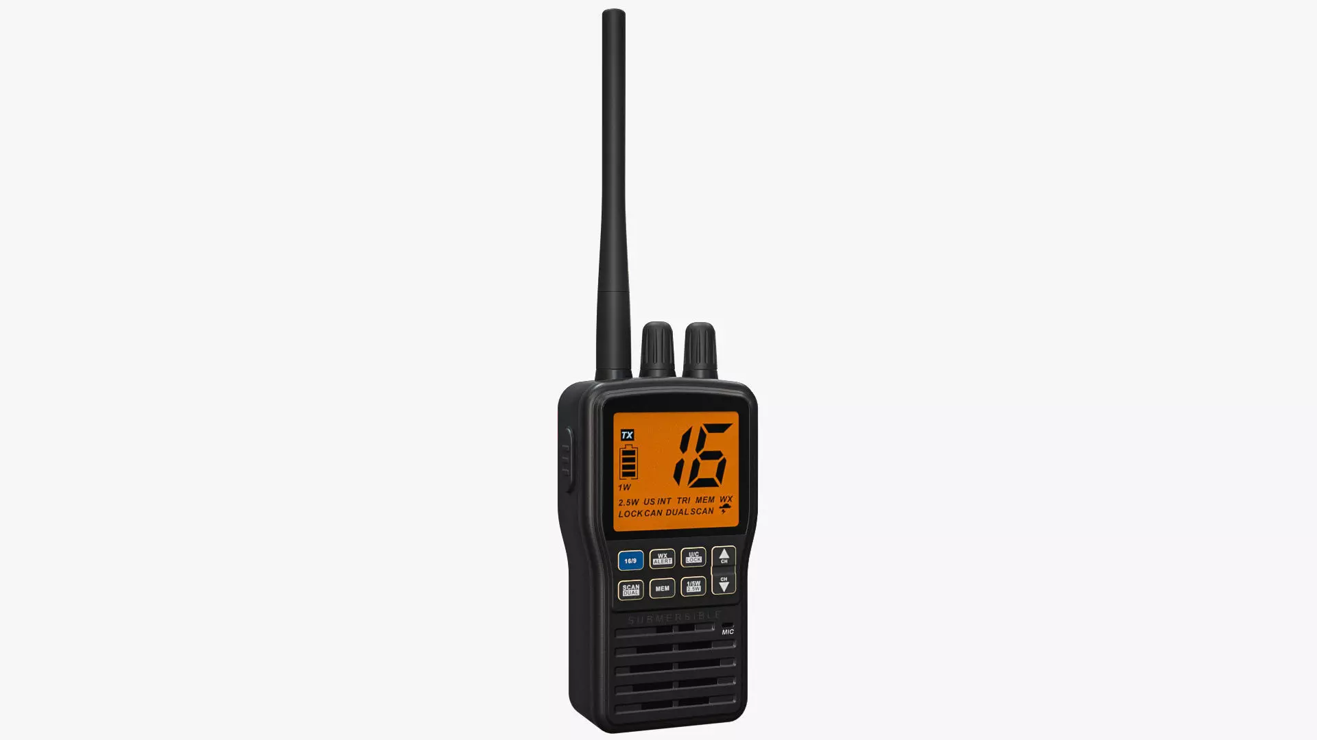 Handheld VHF Radio 3D model_0