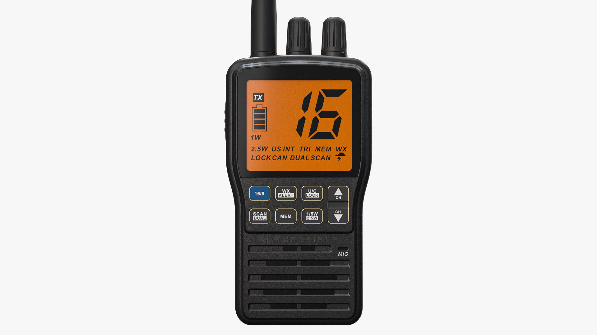 Handheld VHF Radio 3D model_3