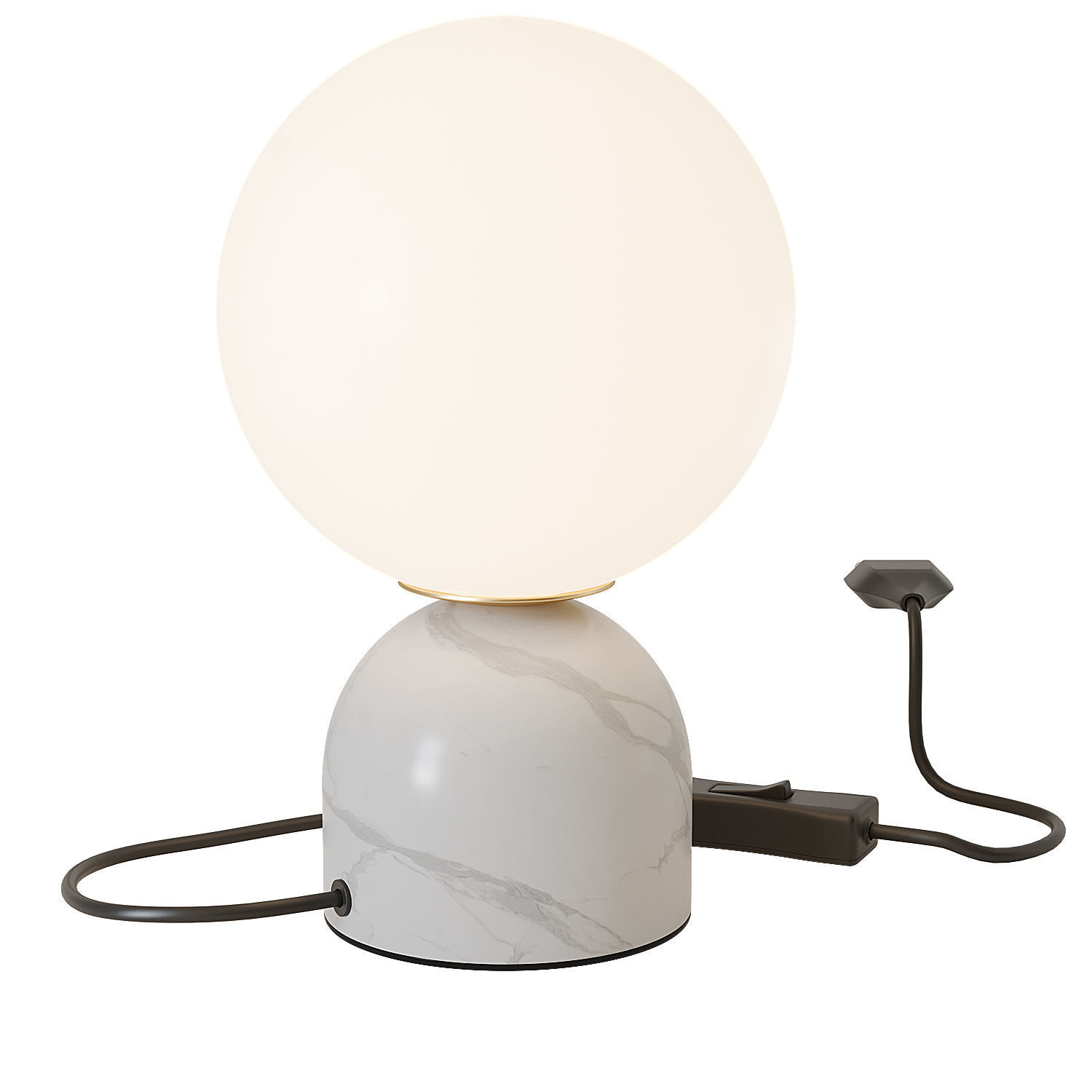 Nordic Bedside Marble Table Lamp 3D model_8
