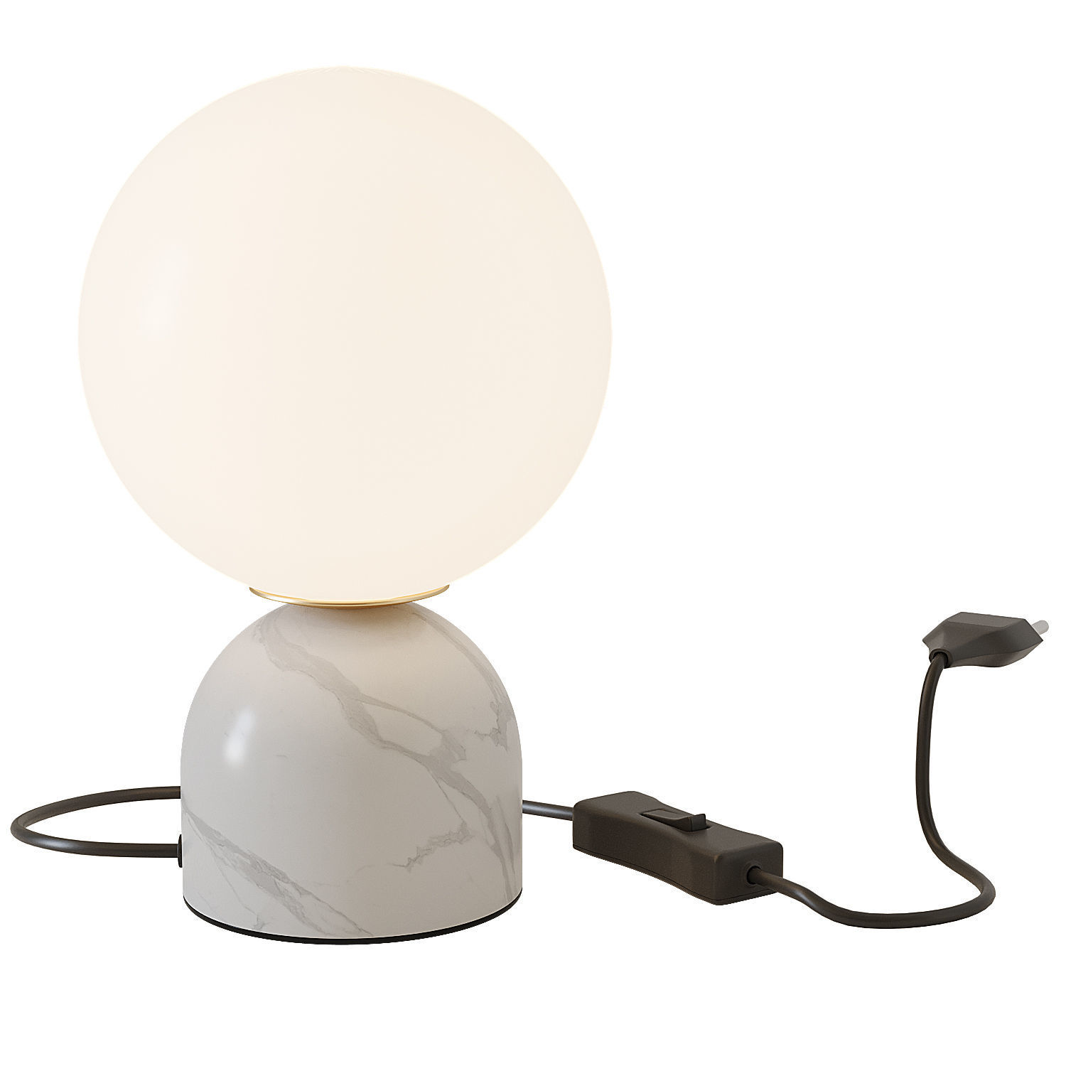Nordic Bedside Marble Table Lamp 3D model_2