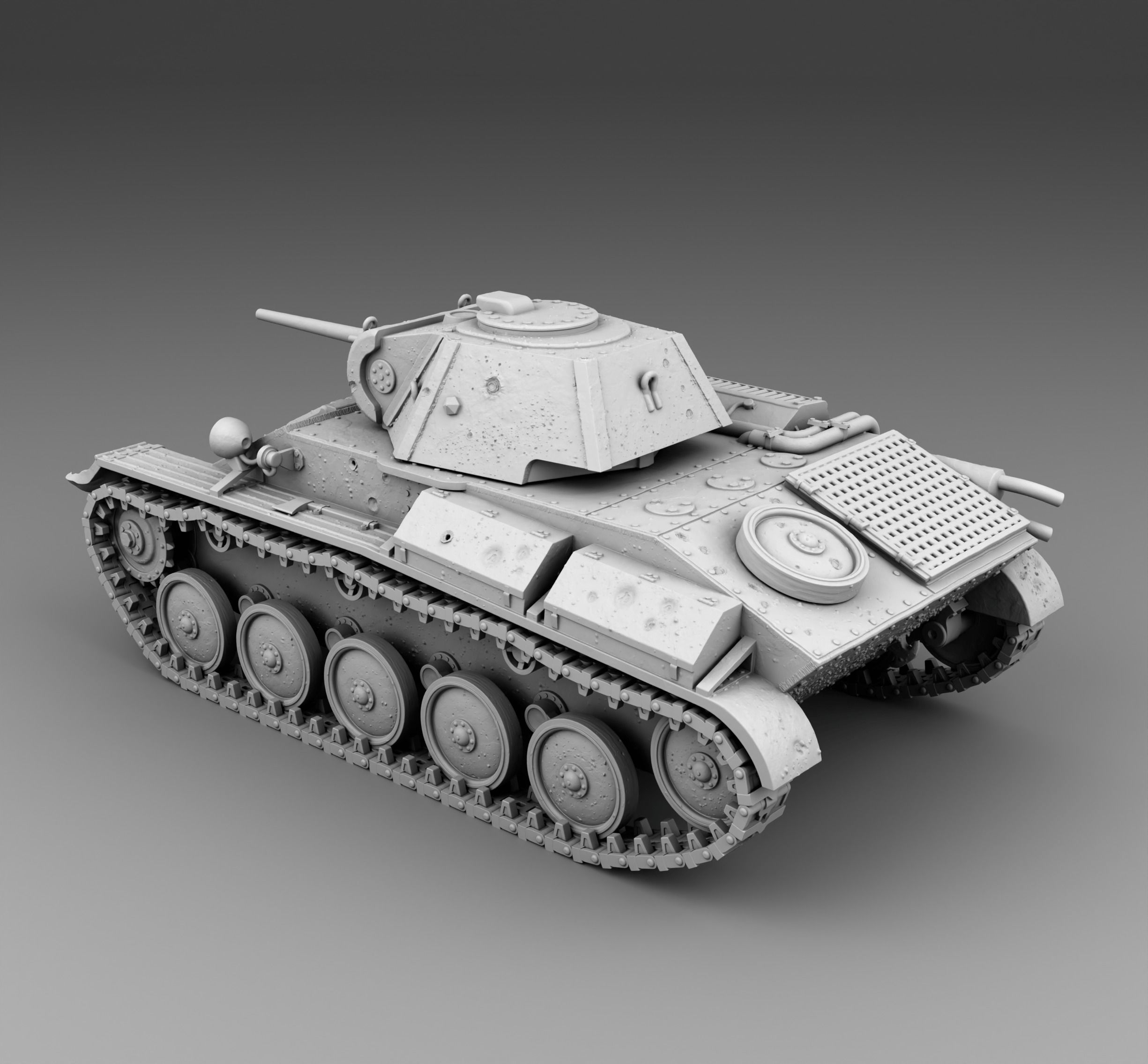 USSR tank T-70 3D print model_3