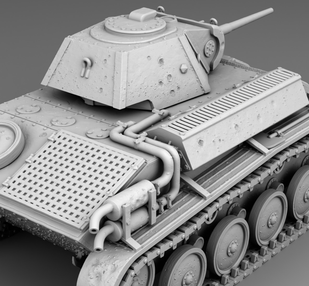 USSR tank T-70 3D print model_11