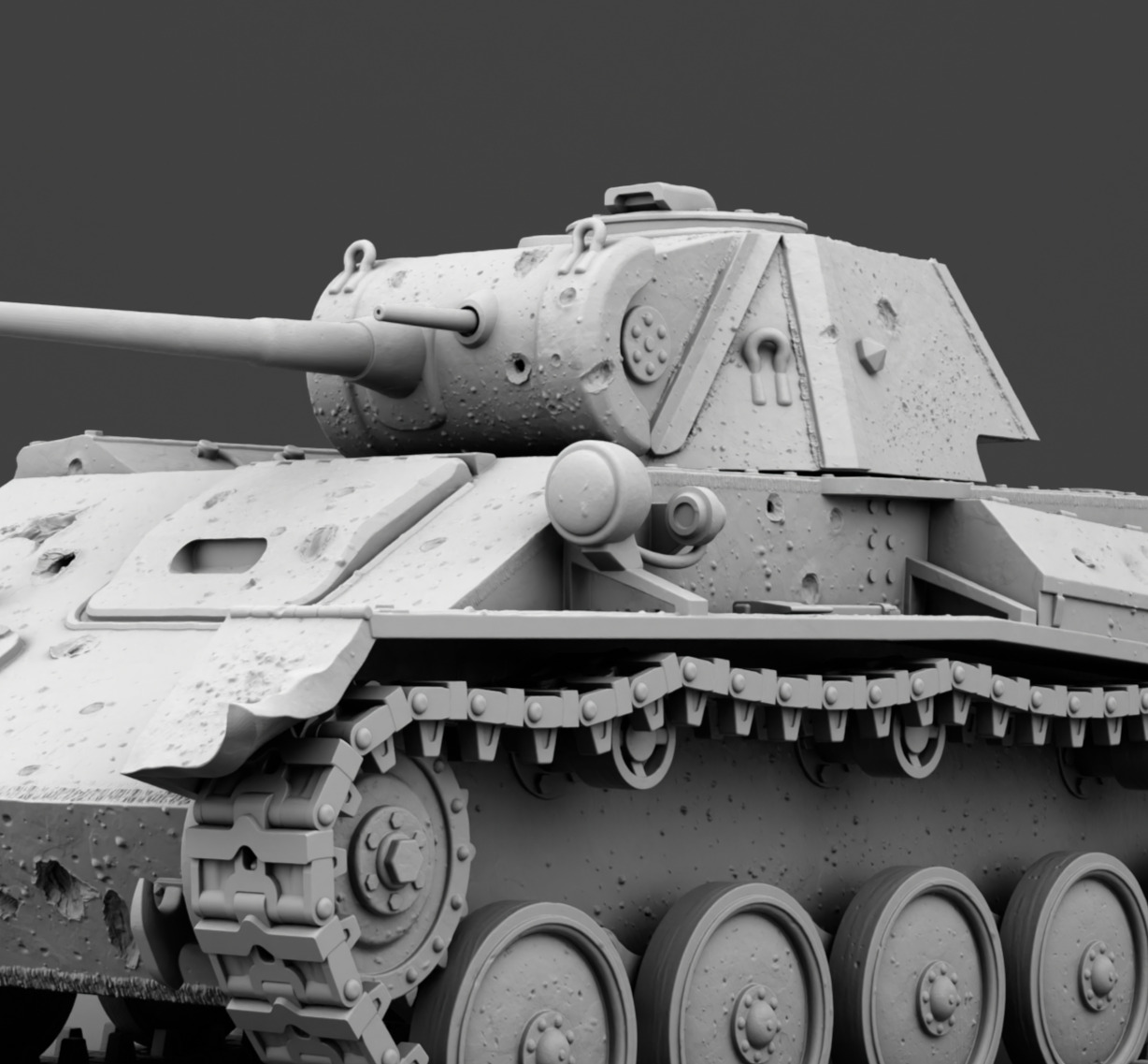 USSR tank T-70 3D print model_5