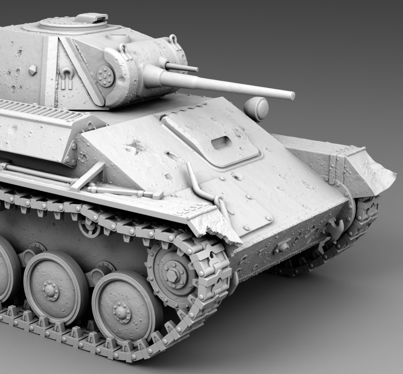 USSR tank T-70 3D print model_8