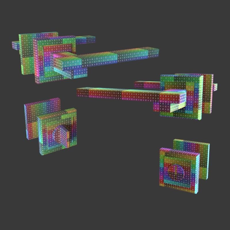 Door Handles for ArchViz Projects - Style MH38 3D model_10