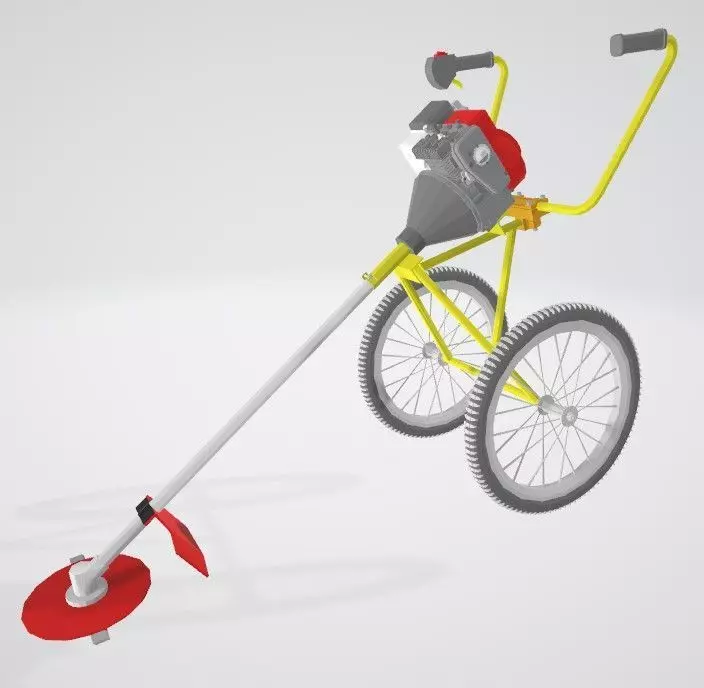 Brushcutter lawnmower - lawnmower Free 3D model_0