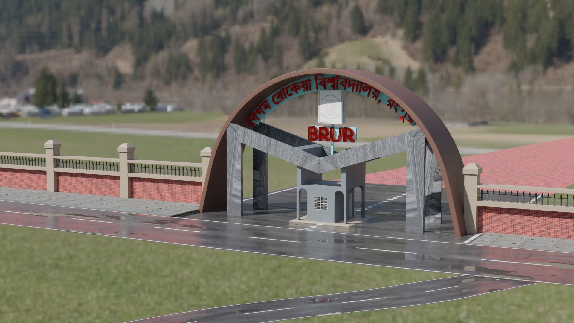 architecture gate design gate Free 3D model_2