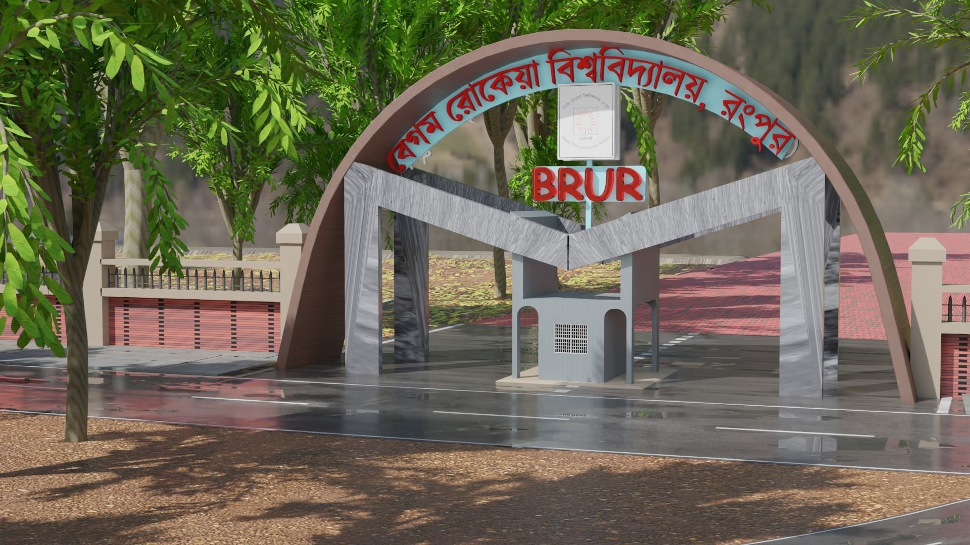 architecture gate design gate Free 3D model_3