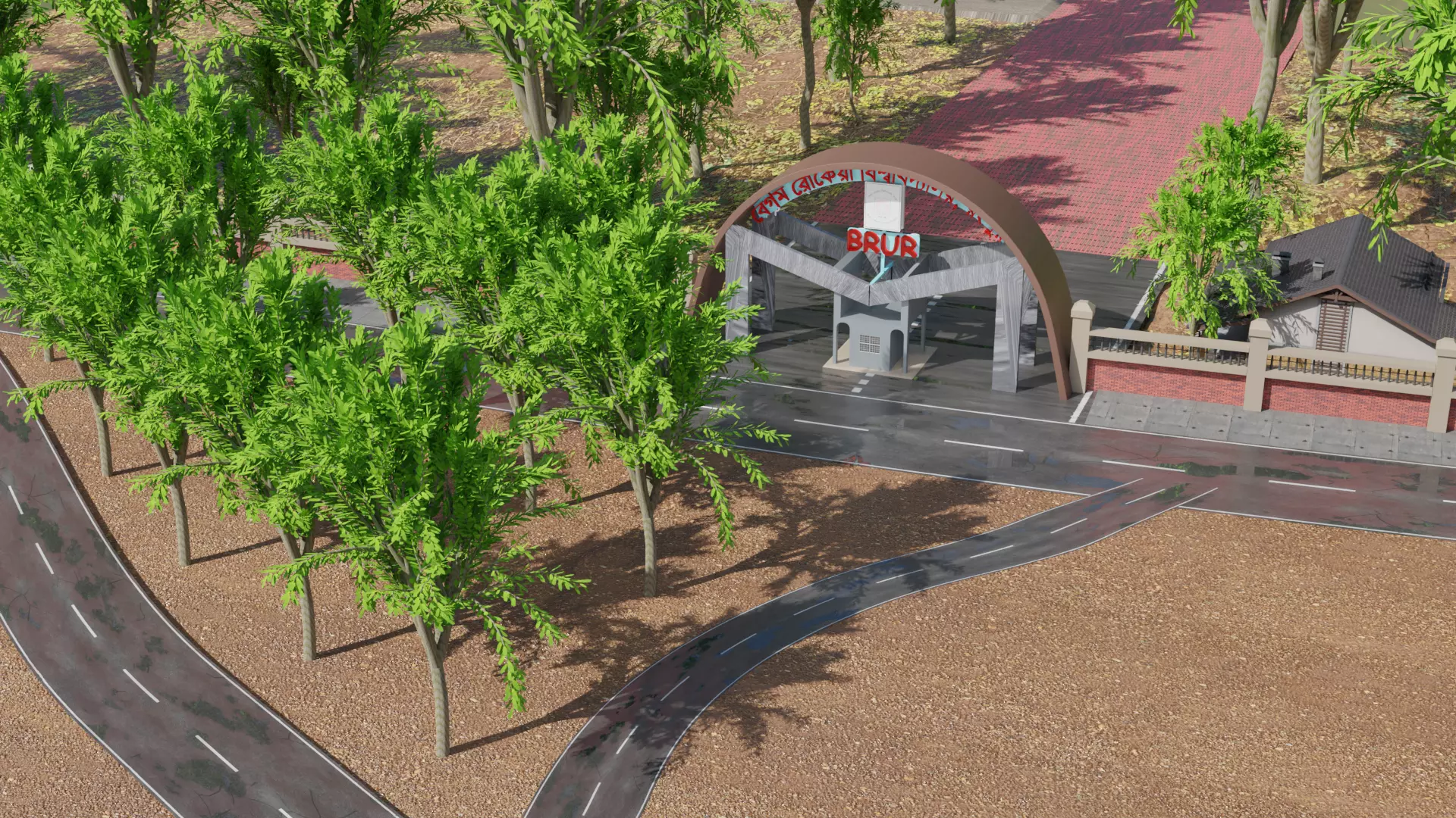 architecture gate design gate Free 3D model_0