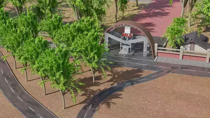 architecture gate design gate Free 3D model