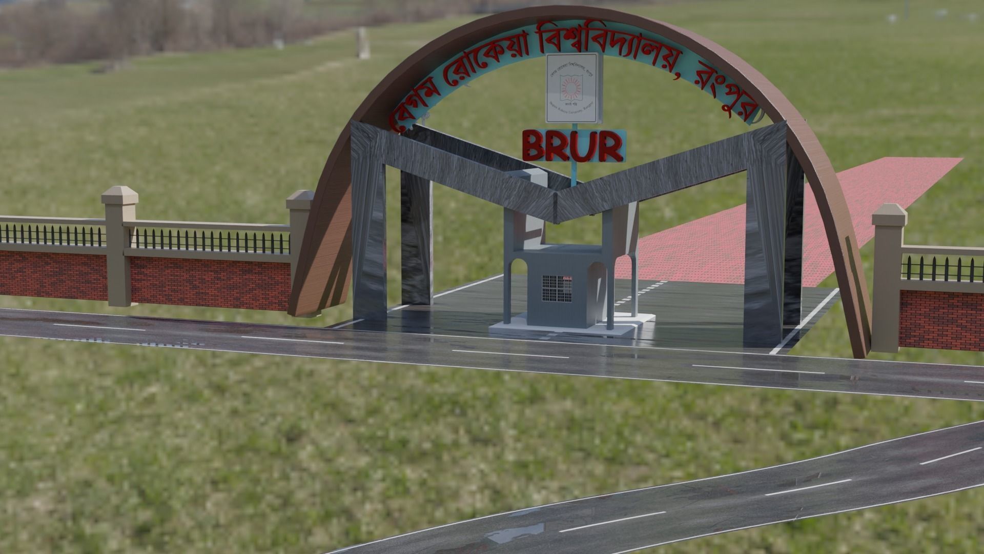 architecture gate design gate Free 3D model_1