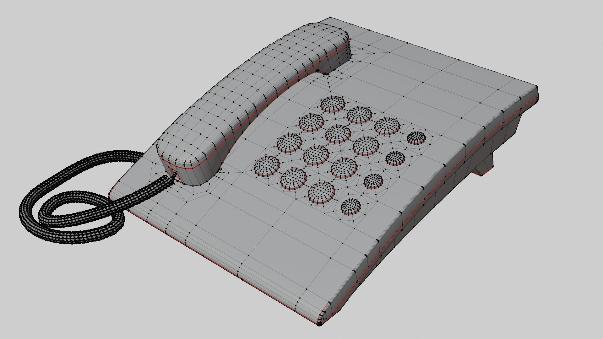 Office Telephone 3D model_7