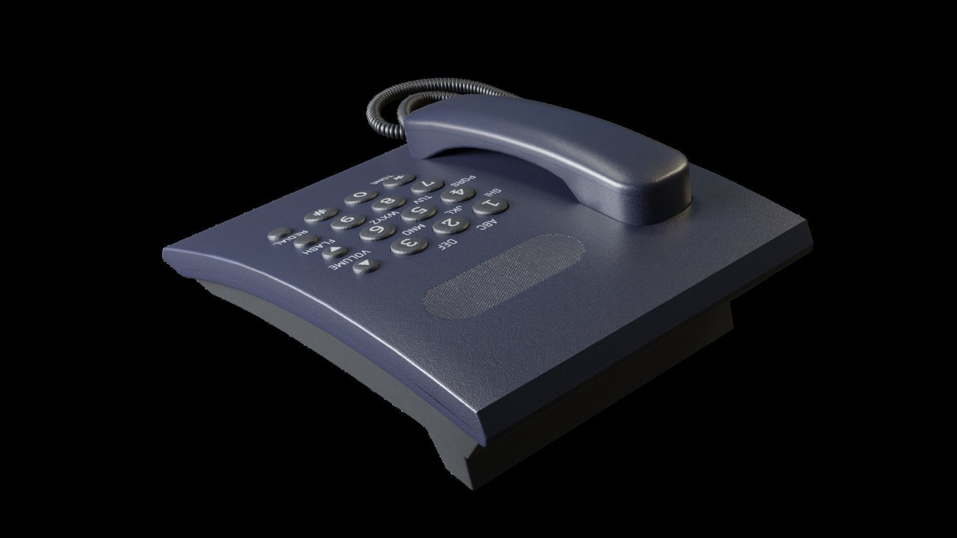 Office Telephone 3D model_3