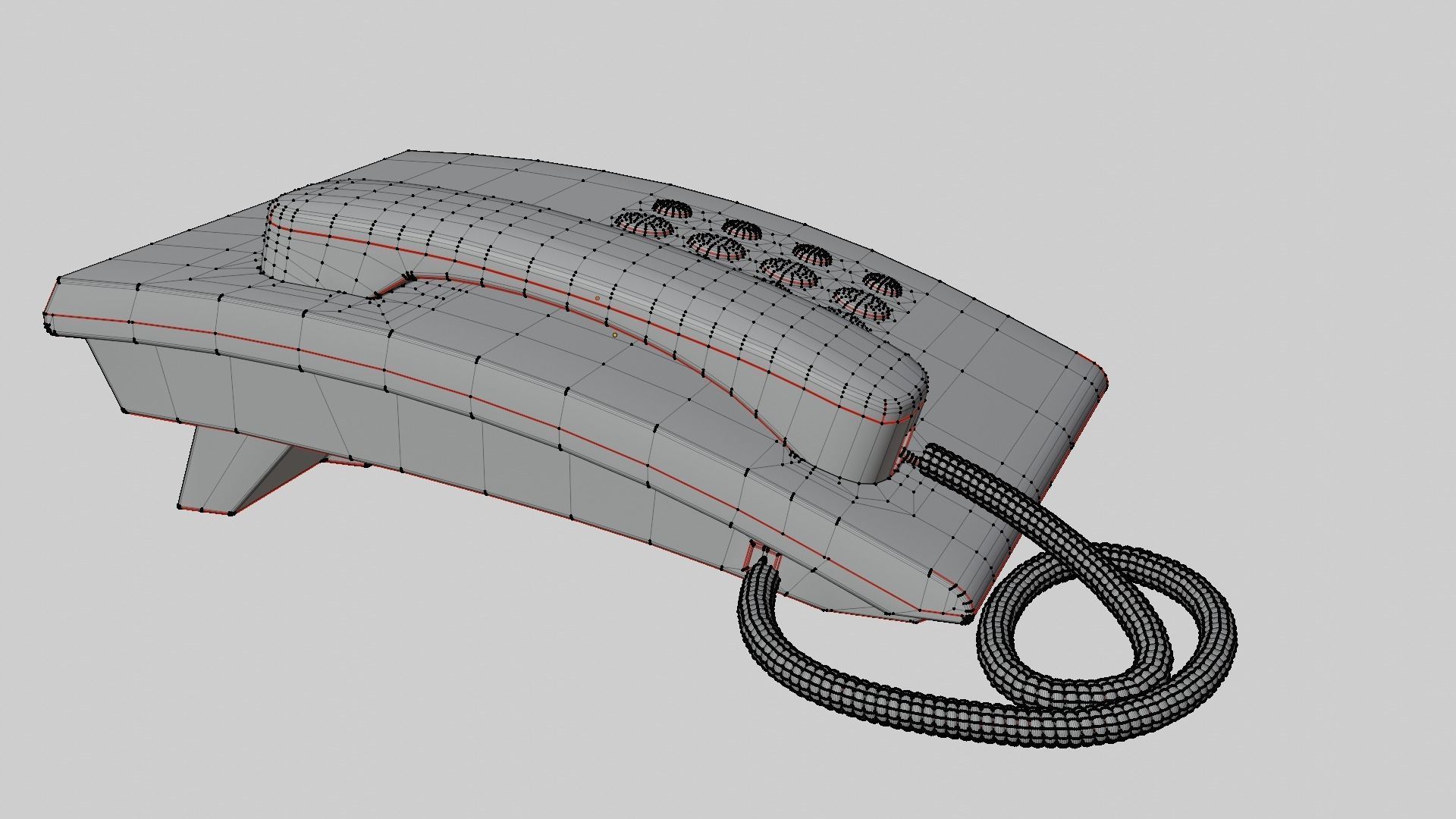 Office Telephone 3D model_5