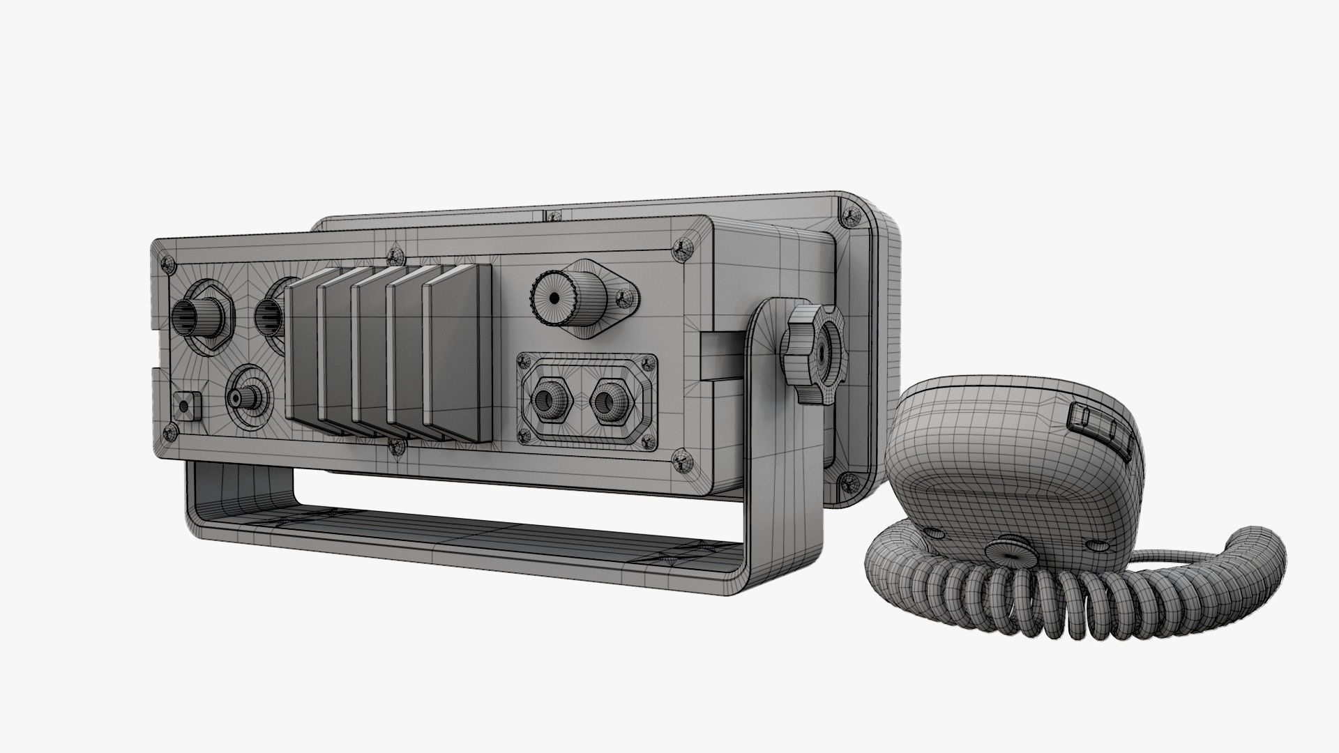 Fixed-Mount VHF Radio 3D model_11